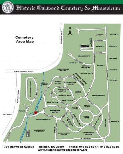 Visitor Map - Historic Oakwood Cemetery